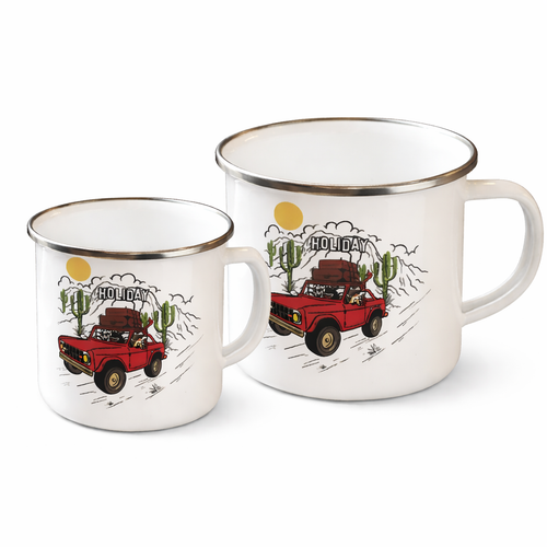 Enamel Holiday mug